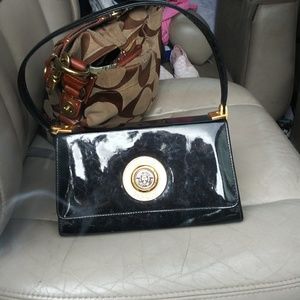 Authentic Giovanni Versace black handbag